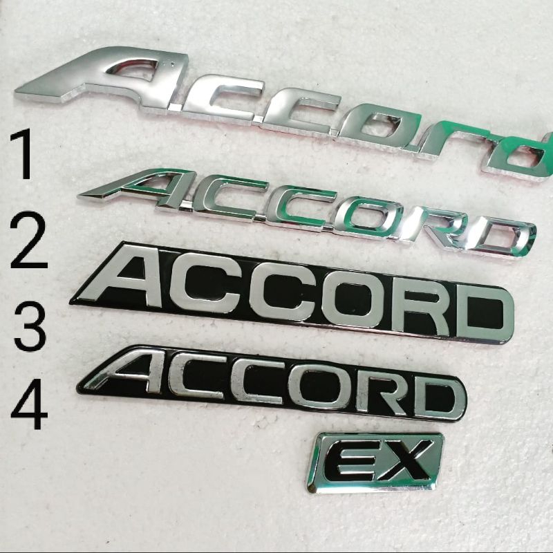 Emblem logo honda ACCORD ukuran original Accord all New Accord VTI-L maestro cielo silver chrome tim
