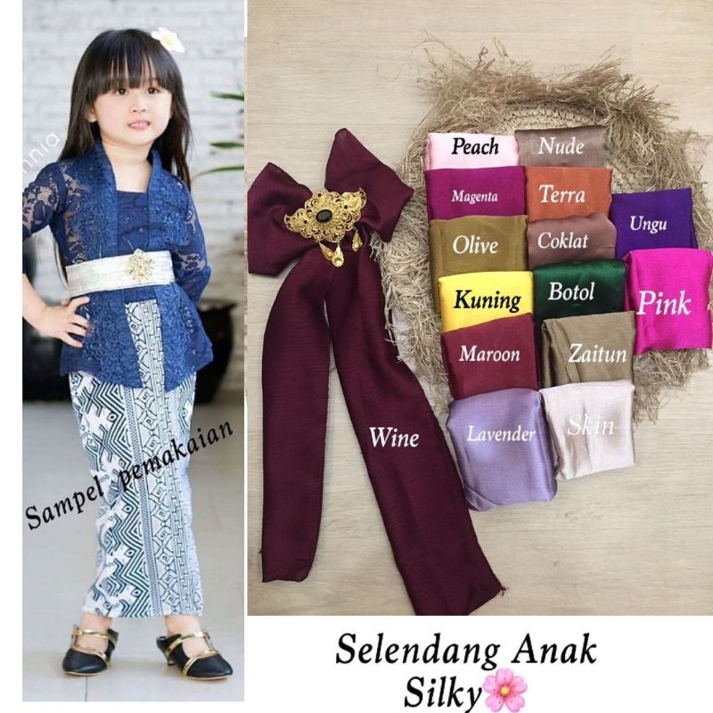 selendang cradenza silky anak/selendang bali anak/selendang anak