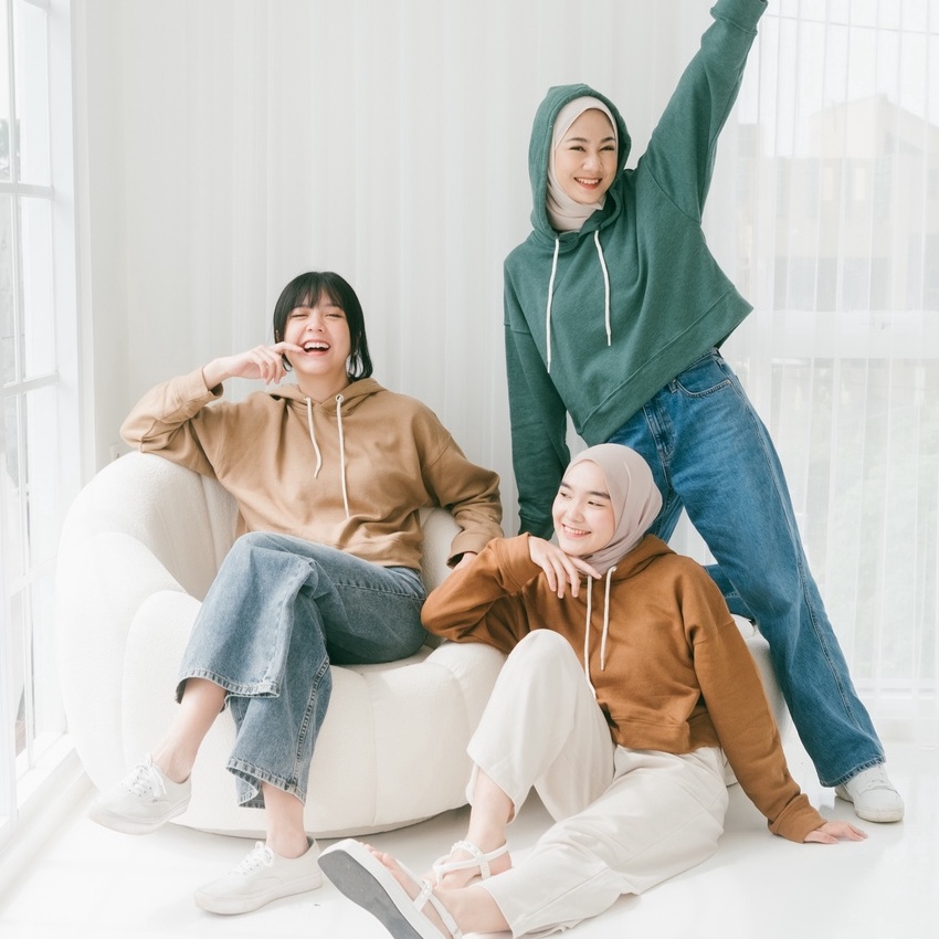 FG2 ZANO BASICS Hoodie Crop Orchid