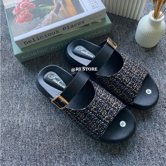 Sandal Tali Wanita Sandal Korea Sandal Kekinian