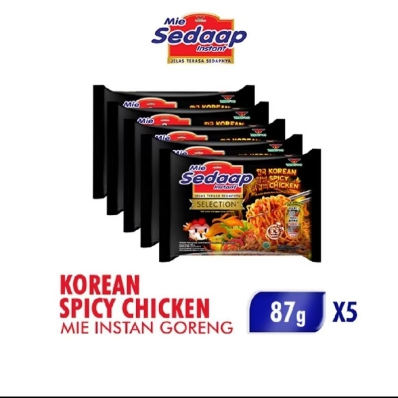 

Mie sedap goreng korean spicy chicken mie instan isi 5bungkus
