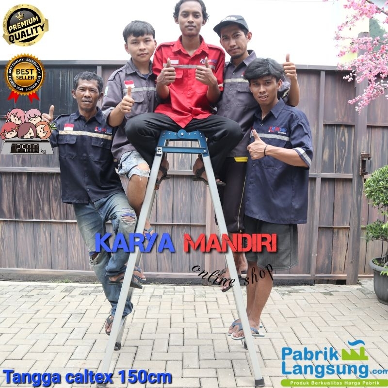 TERMURAH - Tangga Lipat / Tangga Aluminium / tangga lipat Jumbo / 1 M / 1,25 M / 1,5 M /  Caltex Bir