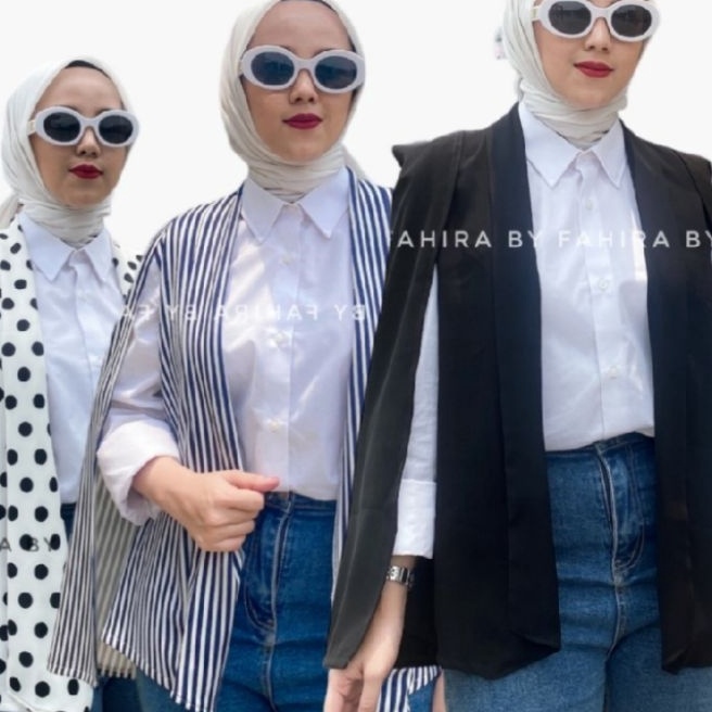 KI3 CAPE BLAZER VEST ROMPI CARDI BLAZER KALONG