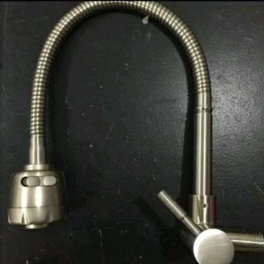 Kran Angsa Tembok Stainless Fleksibel 304 / Kran Angsa Engkol Stainless