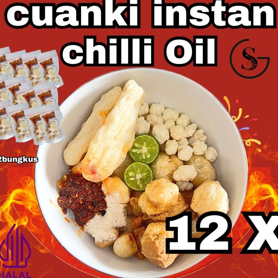 

Murah Irit 12 Bungkus Cuanki Instan Chilli Oil Paket Usaha Hotpot Instan