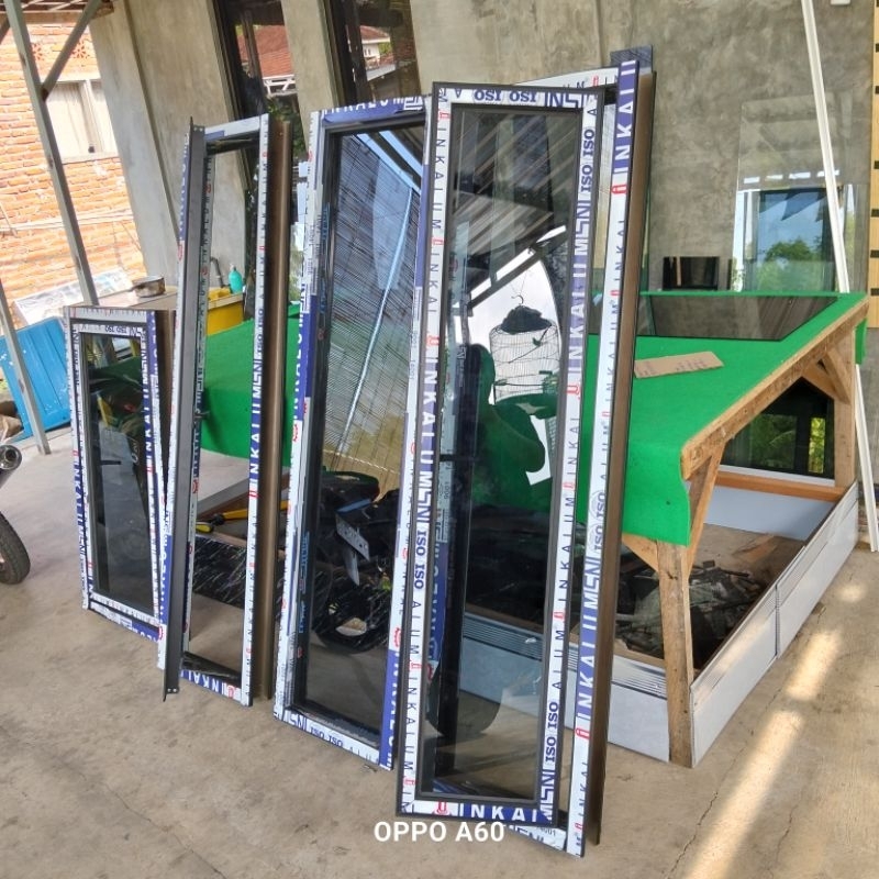 T 150 x L 40 JENDELA ALUMINIUM CASEMENT GRATIS PACKING KAYU