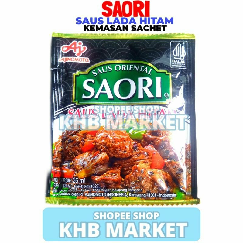 

Saori Saus Lada Hitam 26ml Sachetan
