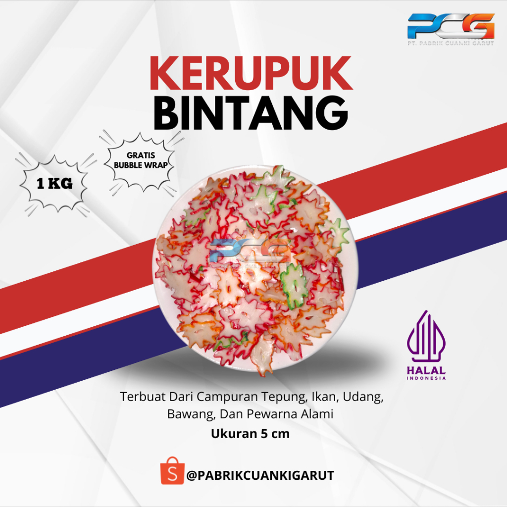 

Kerupuk Bintang / Kerupuk Seblak / Kerupuk Kering / Kerupuk Warna / Kerupuk Bintang Warna 1 kg
