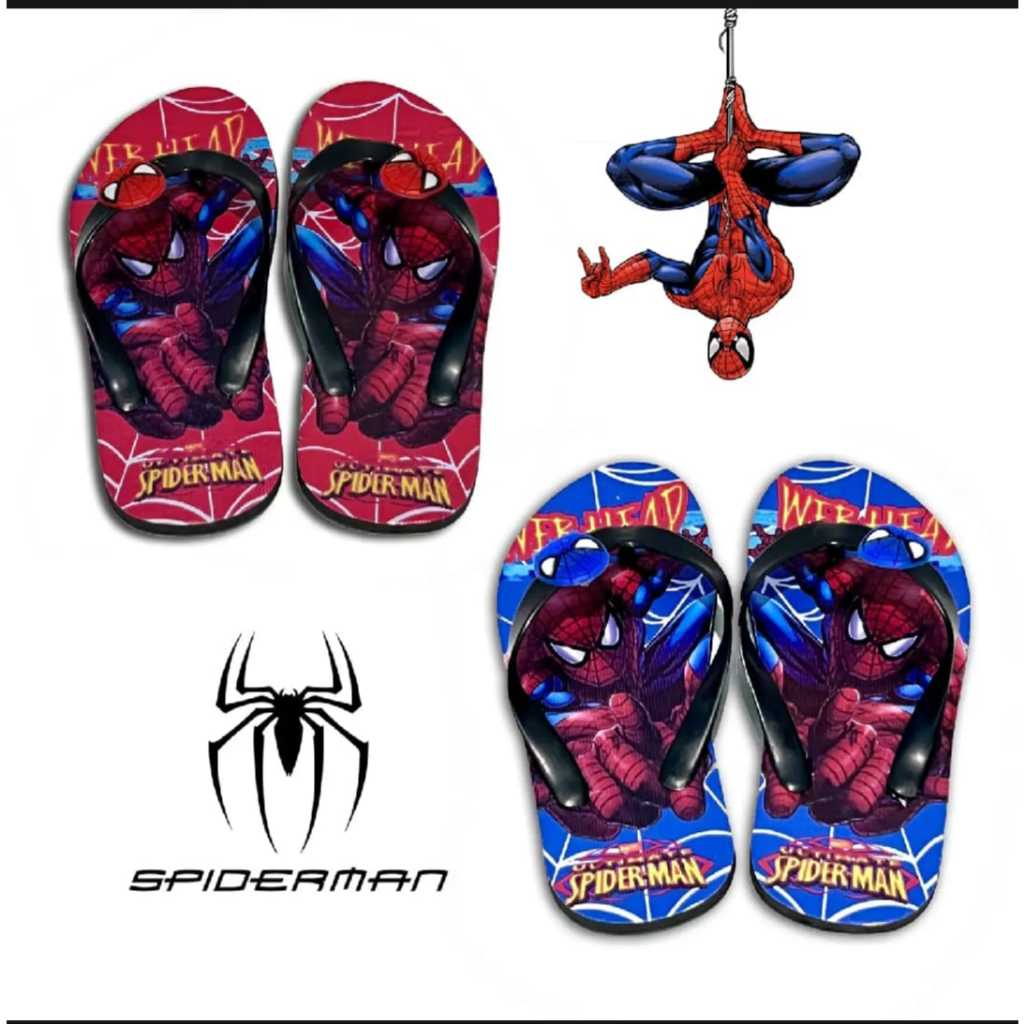 sandal jepit anak laklaki super hero spidermen terbaru 2024
