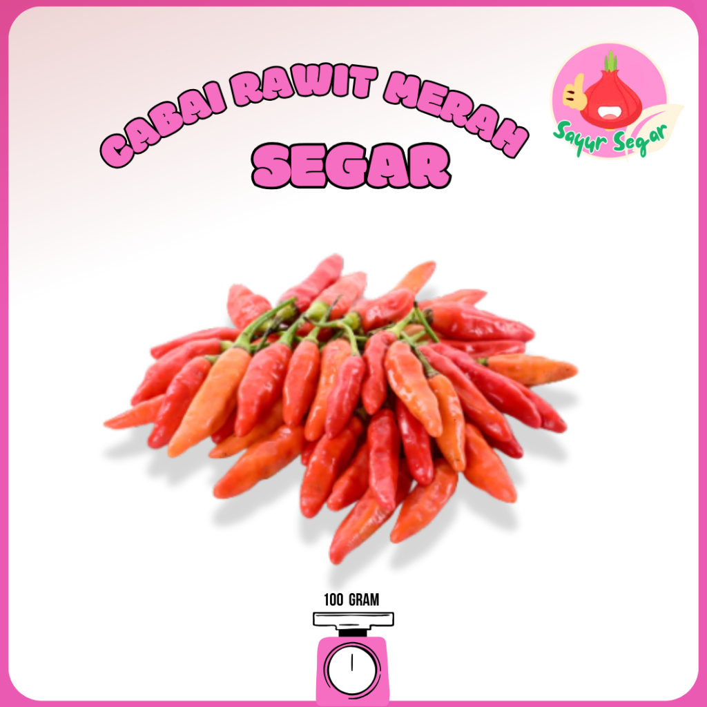 

Sayur Segar - Cabai Rawit Merah Segar / Red Chili 100 gr