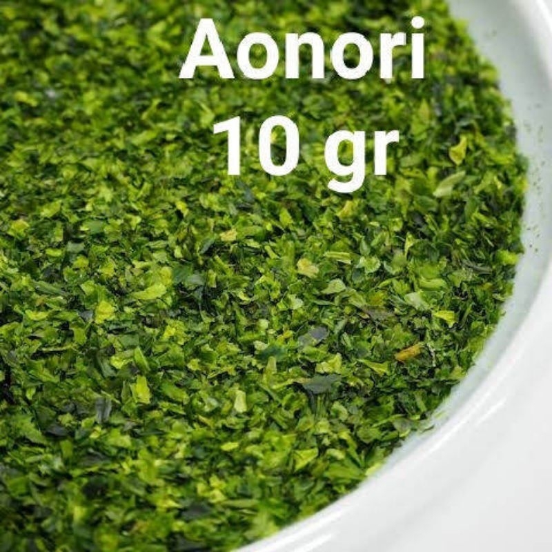 

Bubuk aonori nori bumbu tabur bubuk taburan takoyaki sushi bento mentai murni pure 100% kemasan repacked plastik klip