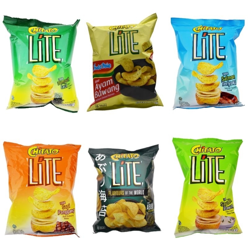 

Chitato Lite 68gr Chitato Lite Rumput Laut/ Chitato Lite Ayam Bawang/ Chitato Lite Sour Cream/ Chitato Lite Aburi seawed