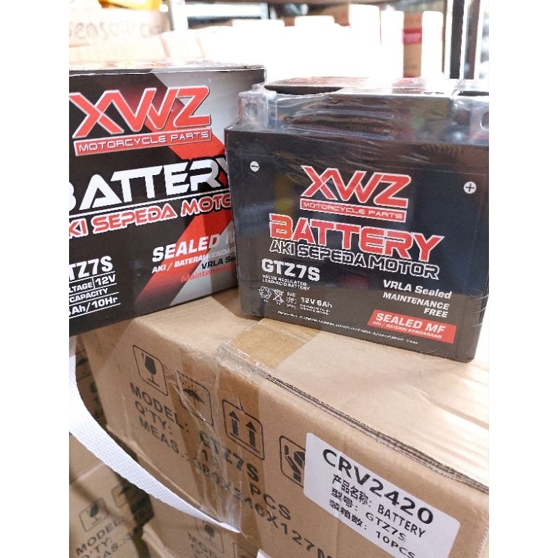 PROMO AKI GTZ7S / 7 AMPER ACCU FULL KERING MURAH BERKUALITAS MEREK XWZ BUAT MOTOR HONDA VARIO LED 15