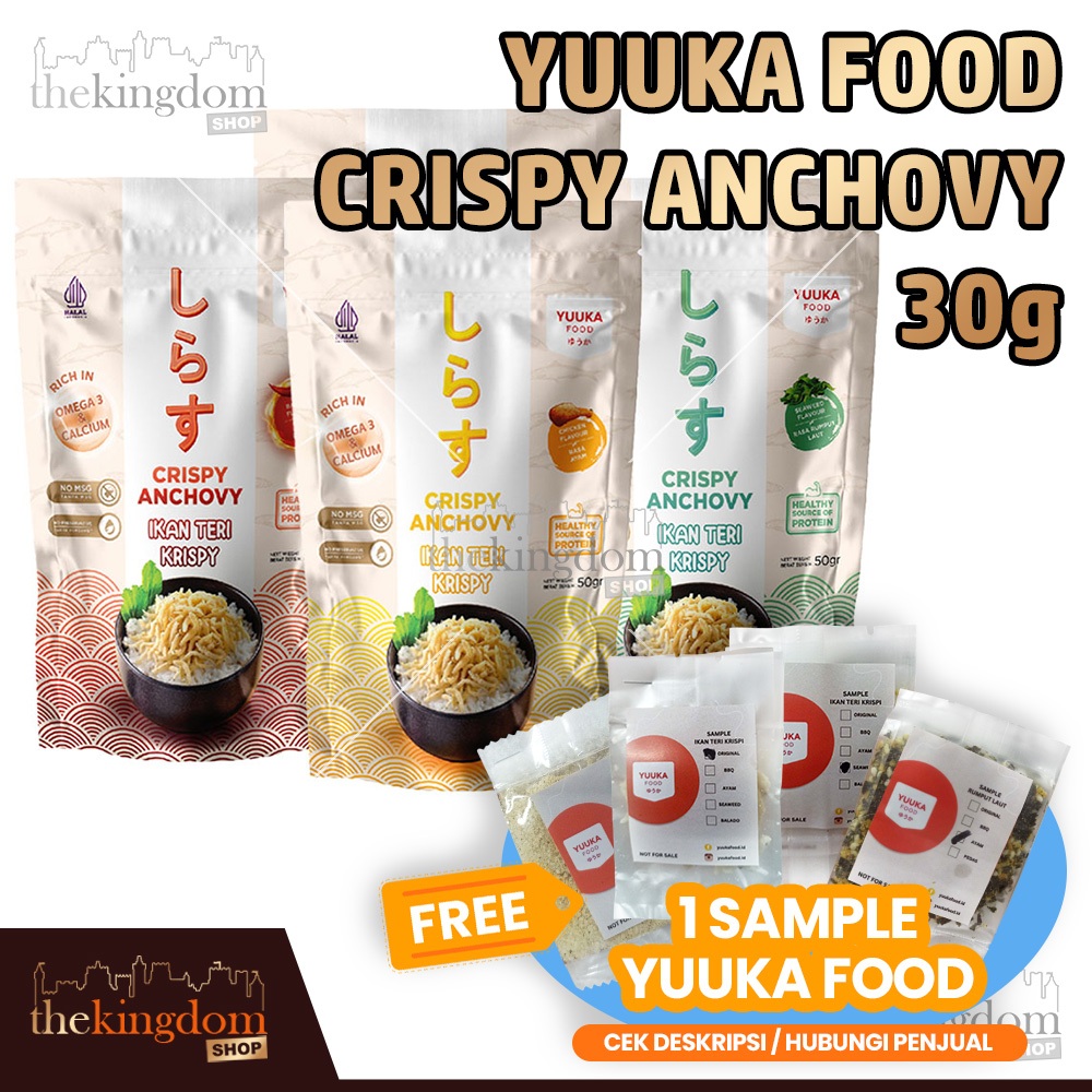 

Yuuka Food Crispy Anchovy Ikan Teri Krispi 30g Camilan Sehat Lauk Nasi