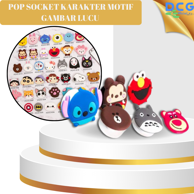 POPSOCKET KARAKTER POP SOCKET KARAKTER MOTIF GAMBAR LUCU POPSOCKET ALL RANDOM