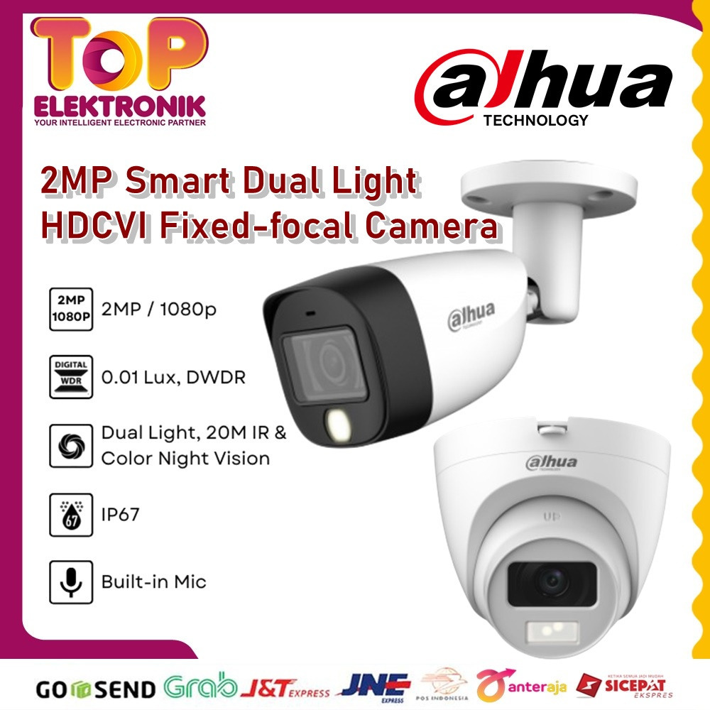 DAHUA HDCVI 2mp Fullcolor + Built-in Mic