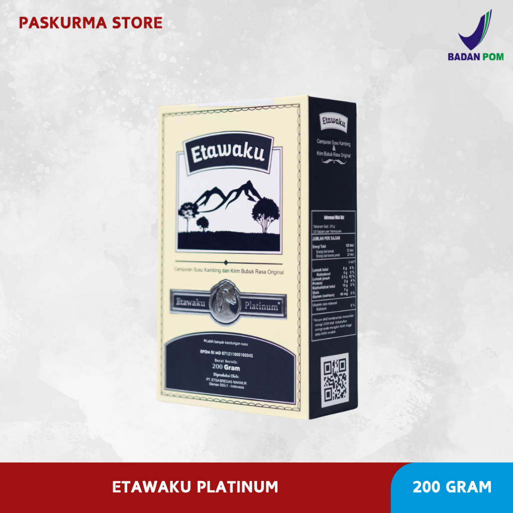 

ETAWAKU PLATINUM SUSU KAMBING ETAWA KUALITAS PREMIUM ISI 200 GRAM