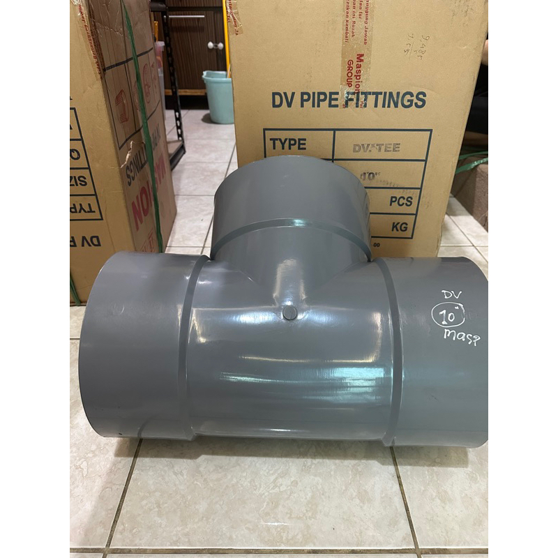 tee 10" Maspion / sambungan pipa T pvc 10" / tee pvc 10" DV