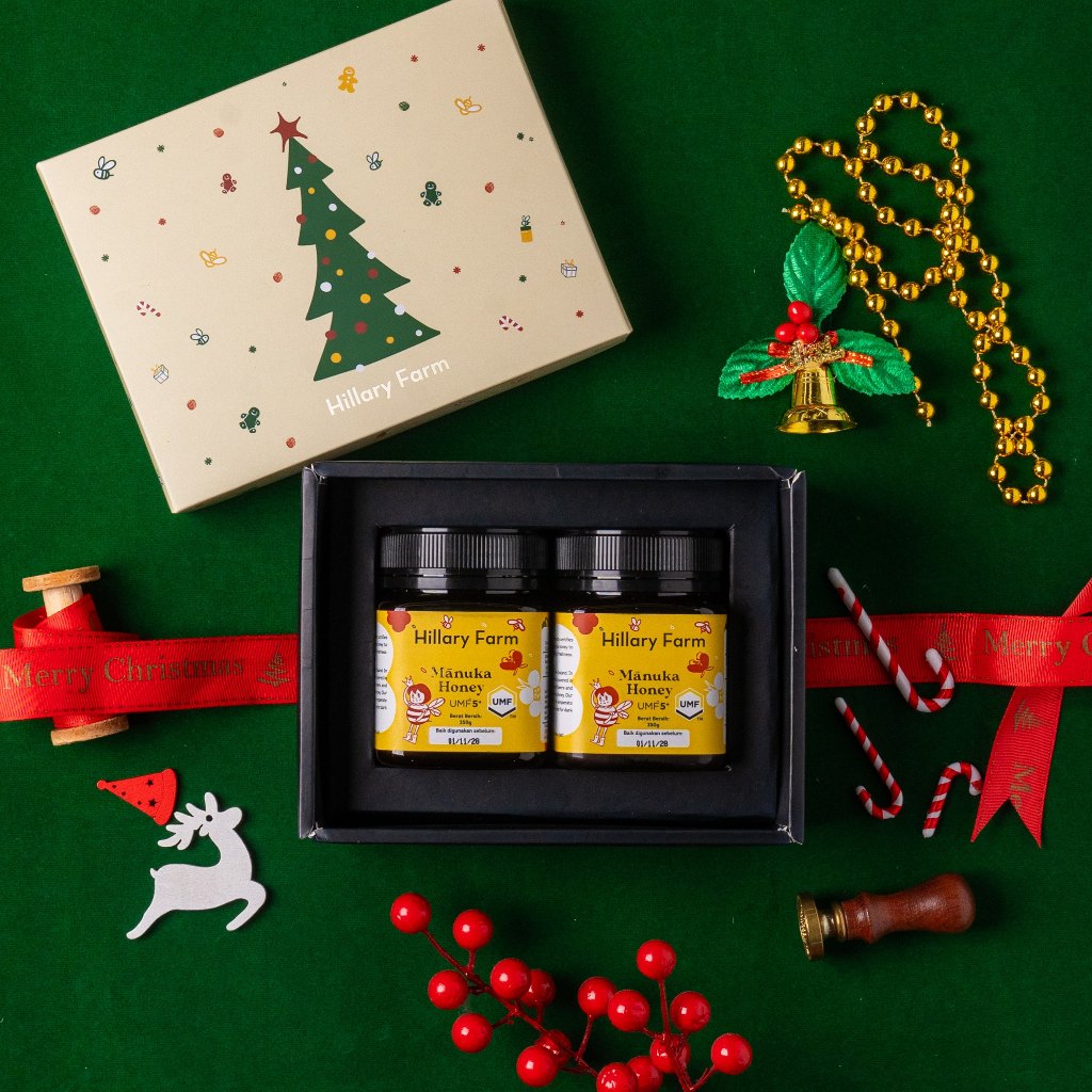 

Christmas Hampers Natal Manuka UMF 5+ 250gr dan Manuka Honey UMF 5+ 250gr