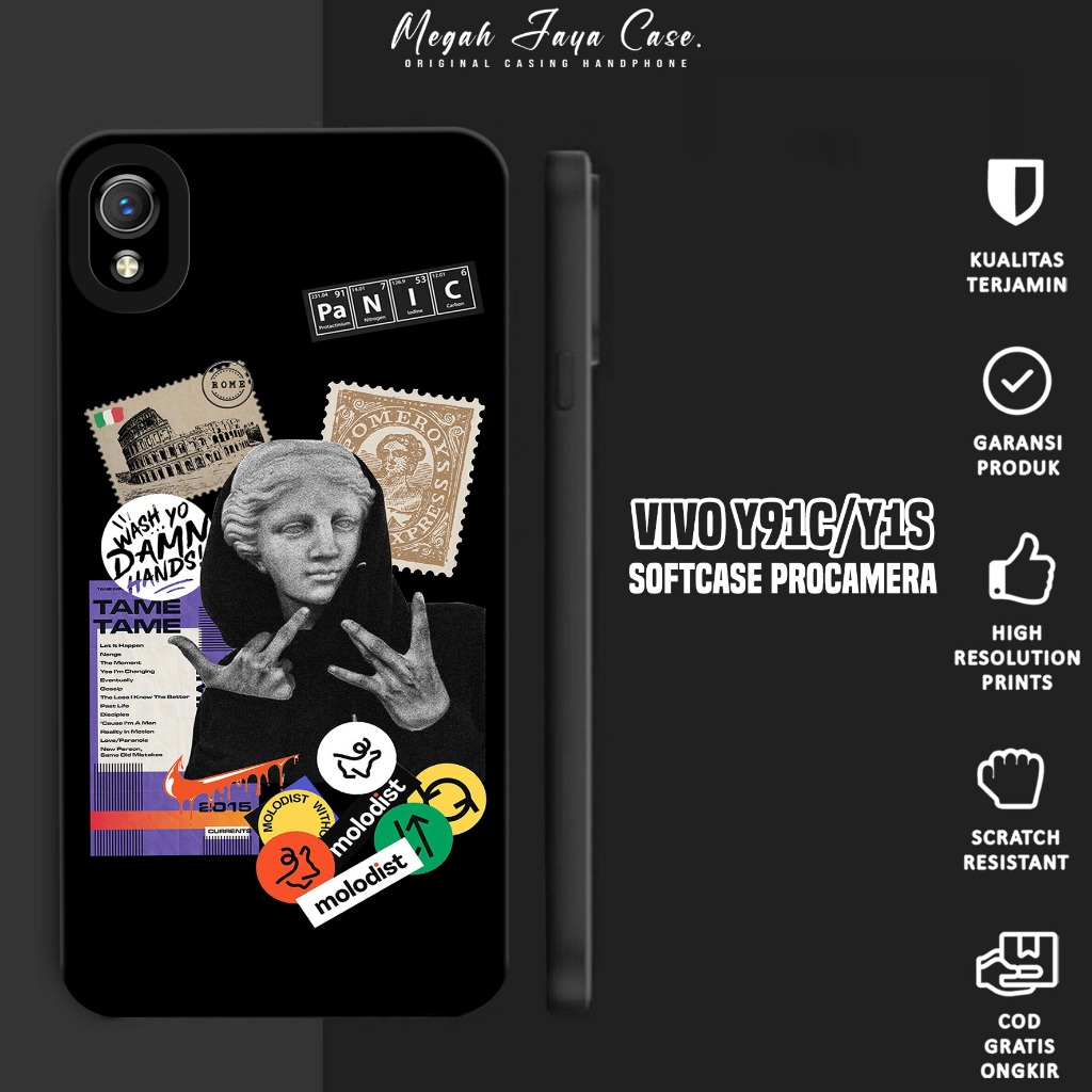 Softcase Hp VIVO Y91C / VIVO Y1S - Case VIVO Y1S / VIVO Y91C Motif Estetik - Silikon Hp VIVO Y91C - 