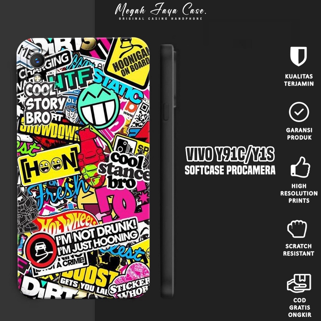 Softcase Hp VIVO Y91C / VIVO Y1S - Case VIVO Y1S / VIVO Y91C Motif GRAFF - Silikon Hp VIVO Y91C - So