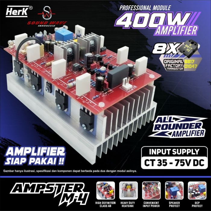 KIT AMPSTER M4 POWER AMPLIFIER 400W HERK