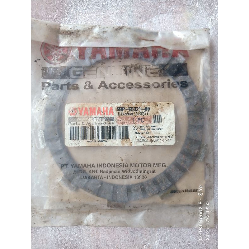 kampas plat kopling Scorpio skorpio bijian satuan original 5BP-E6321-00 YGP harga 1biji