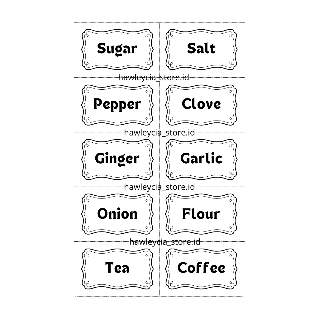 

Stiker Tempat Bumbu Custom Tulisan Sendiri 4x4 #03