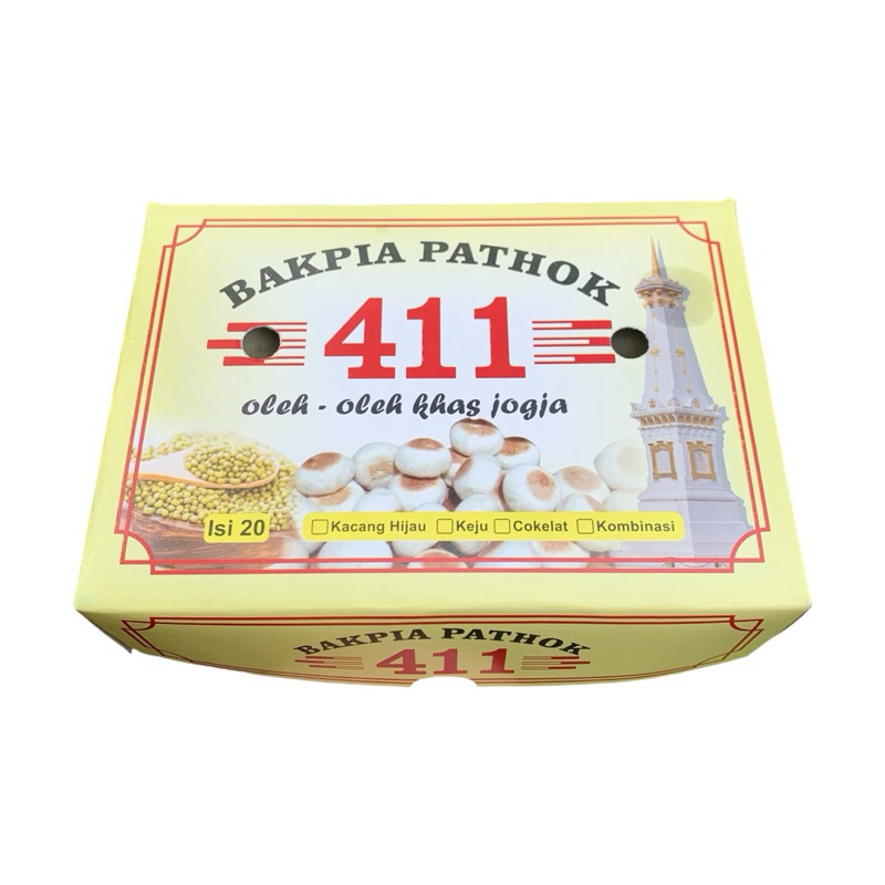 

BAKPIA PATHOK 411 Basah Oleh-Oleh Khas Jogja Isi 20