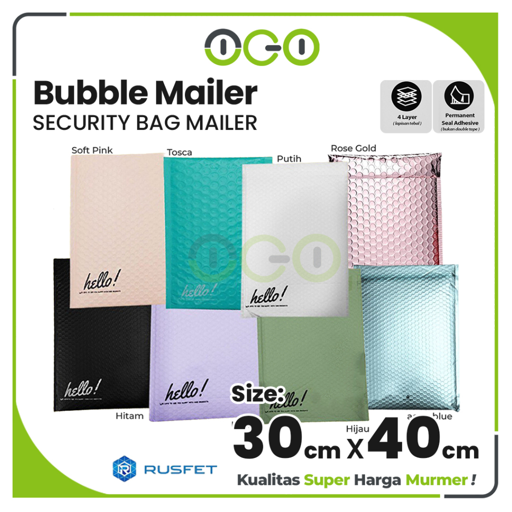 

Amplop Packing Bubble Mailer Ukuran 30 x 40 cm Harga Ecer Satuan / Amplop Security Bag Mailer Rusfet