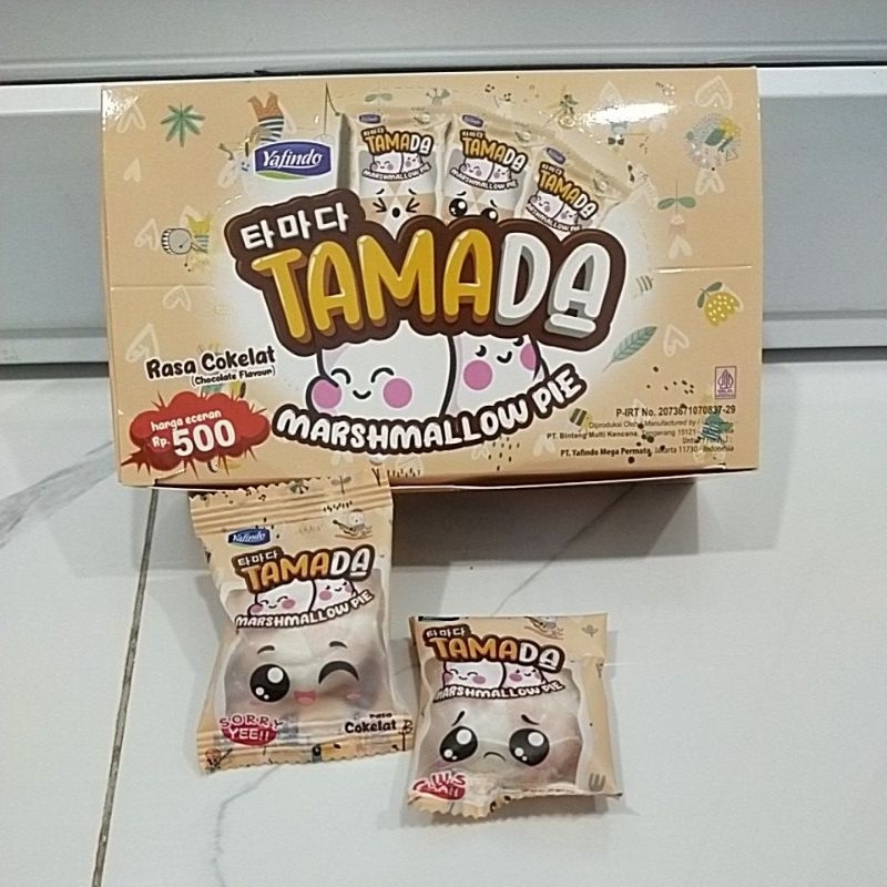 

Marshmallow pie Rasa Cokelat Tamada ( 24 pcs)