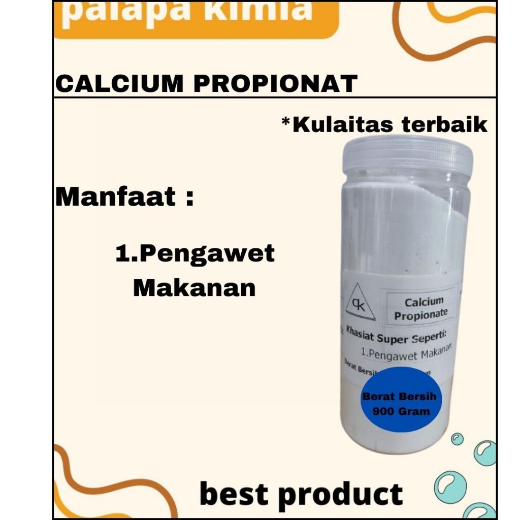 

CALSIUM PROPIONAT//KALSIUM PROPIONAT//900 GR DAN 500 GR//KEMASAN TOPLES