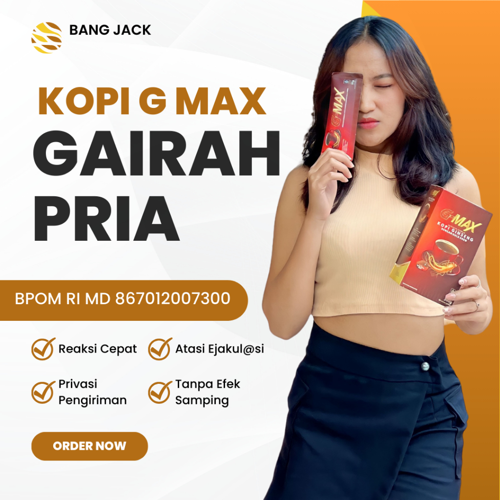 

Kopi Gmax Original - Kopi Stamina Pria Kuat Tahan Lama - G-MAX Kopi Ginseng Rasa Gula Aren Bpom Herbal Stamina Pria