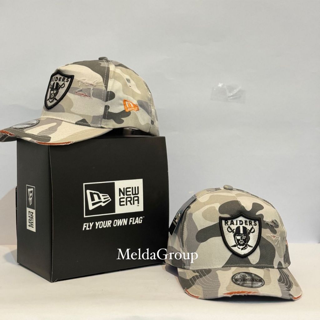 Topi Baseball Pria / Wanita 2024,Raiders Sobek Camo Hat Casual material Catton Loreng Premium Unisex