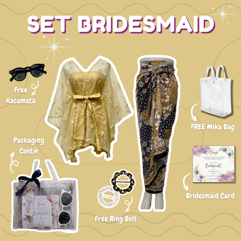 GOLD SERIES Set Bridesmaid Rok Lilit Batik & Outer Tile Premium