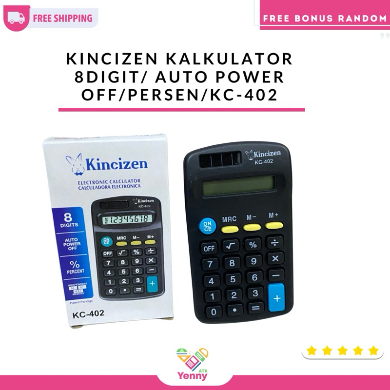 

Kincizen Kalkulator 8 Digit (Kc-402)