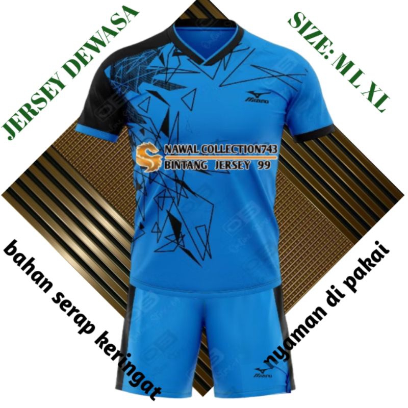 BAJU BOLA BAJU FUTSAL DEWASA.STELAN JERSEY VOLI BADMINTON & PAKAIAN OLAH RAGA SET BAJU & CELANA KERE