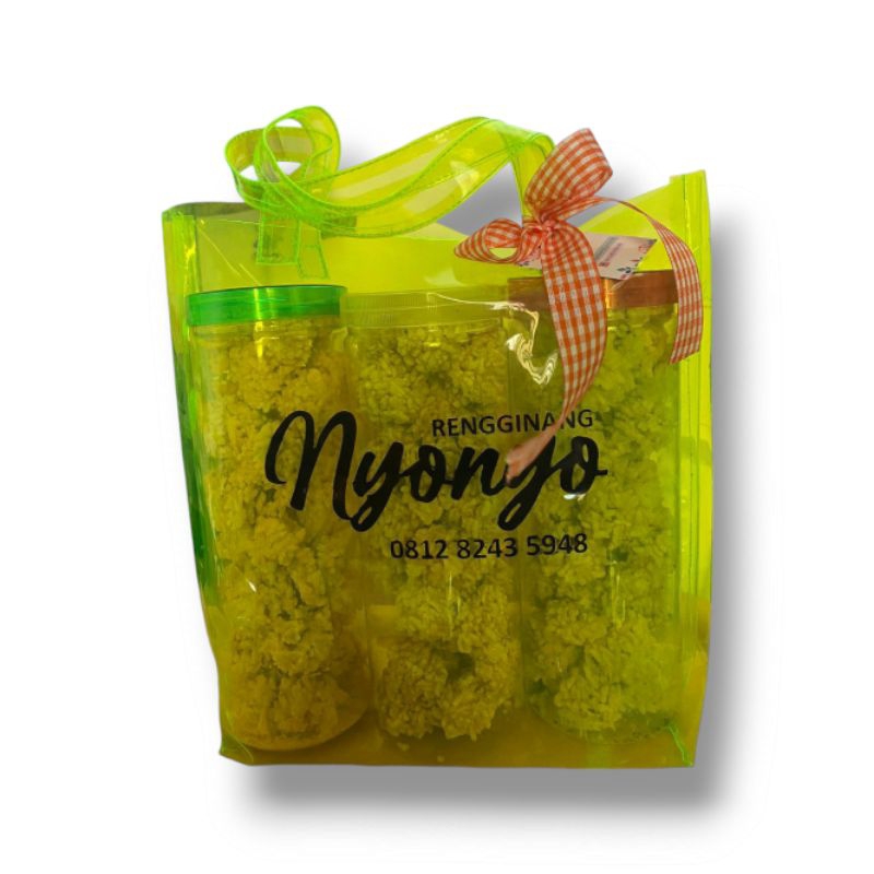 Totebag Plastik Mika Transparan Warna Hijau