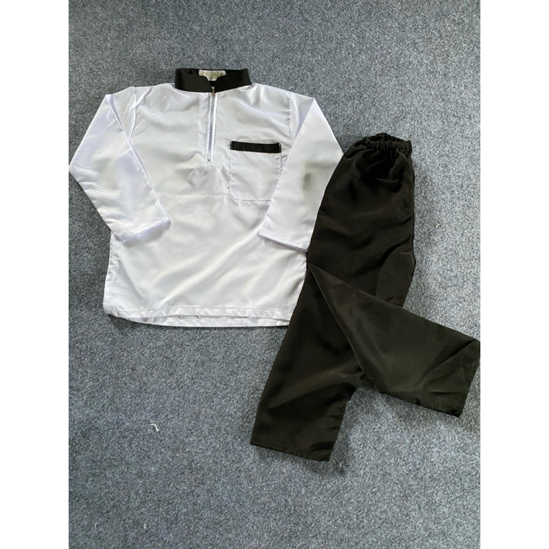 Setelan koko anak hitam putih | Baju koko hitam putih anak TK TPA SD
