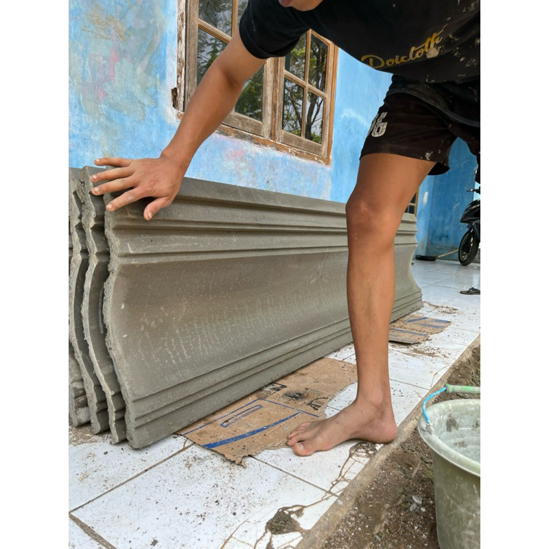 Lisplang beton profil ukuran 50cm x 2meter ( minimal pembelian 5 batang)
