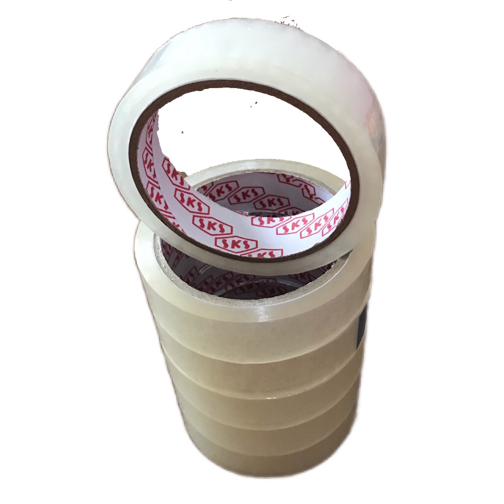 

SKS Lakban Transparan Selotip OPP Packing Tape 1 INCH 72 Yard Bening Clear