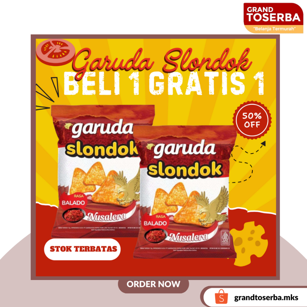 

PROMO BELI 1 GRATIS 1 GARUDA SLONDOK BALADO