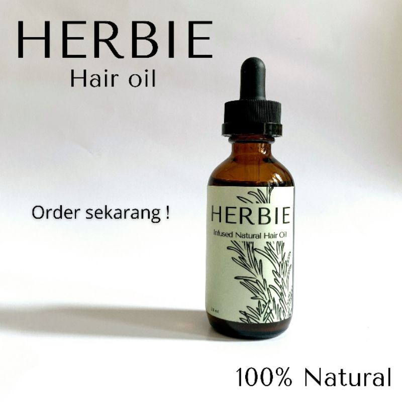 HERBIE Hair Oil Infused Rosemary oil untuk rambut rontok, penumbuh rambut
