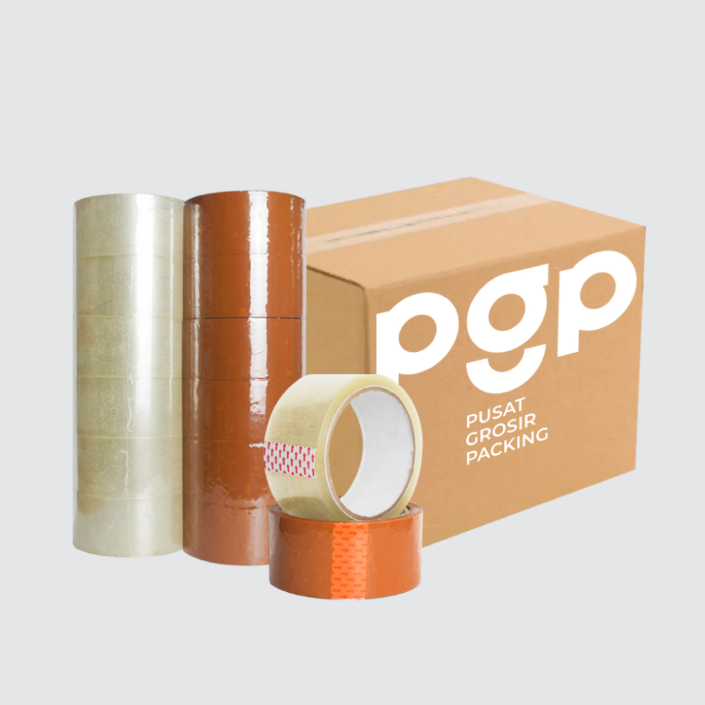 

YEN Lakban Bening / Cokelat 45mm x 60 Yard 1 Slop Isi 6 Pcs/Roll OPP Tape 2 Inch 60Y Lakban Murah
