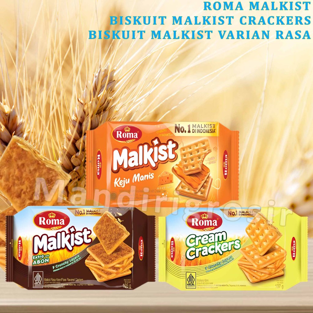 

Biskuit Malkist Crackers * Roma Malkist * Biskuit Malkist Varian Rasa