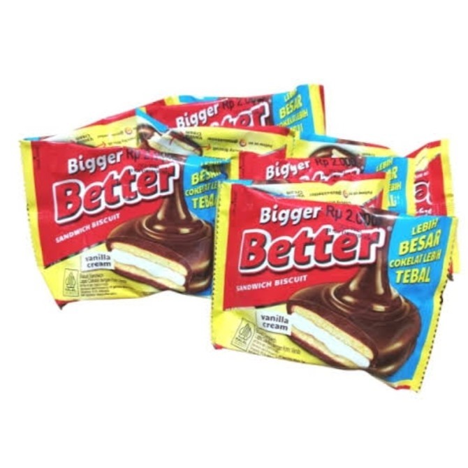 

Better Bigger Sandwich Biskuit 27gr Renteng Isi 10pcs