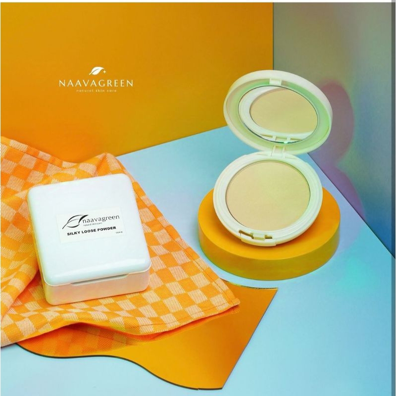 Naavagreen Silky Loose Powder// Naavagreen two way cake//bedak tabur//bedak padat