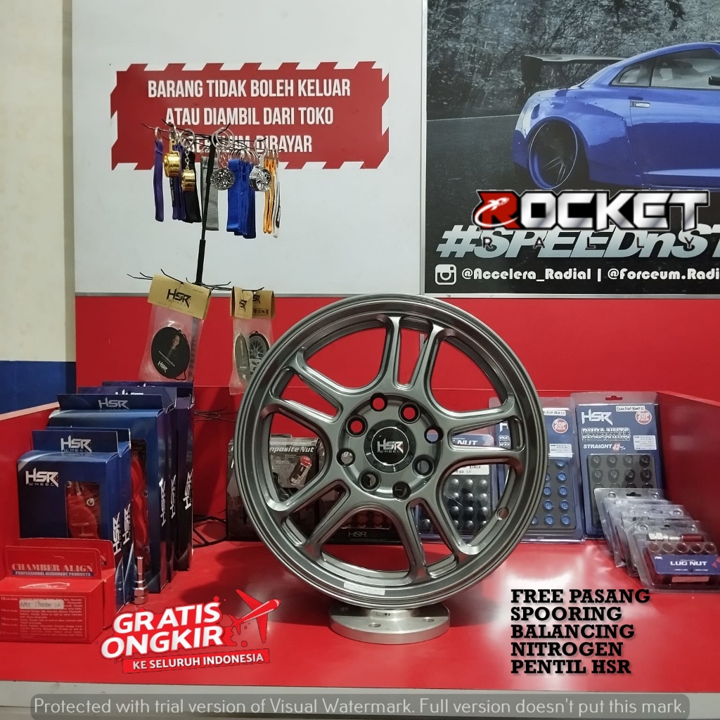 Promo Velg Mobil Racing Ring 14 HSR NX SPO Cocok buat mobil Starlet Kijang Lgx Sigra Karimun Carry