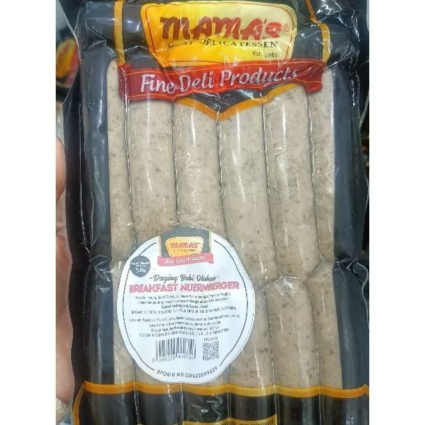 

Sosis Babi Breakfast Nuernberger Mamas 500 gr (PT. Soejasch)