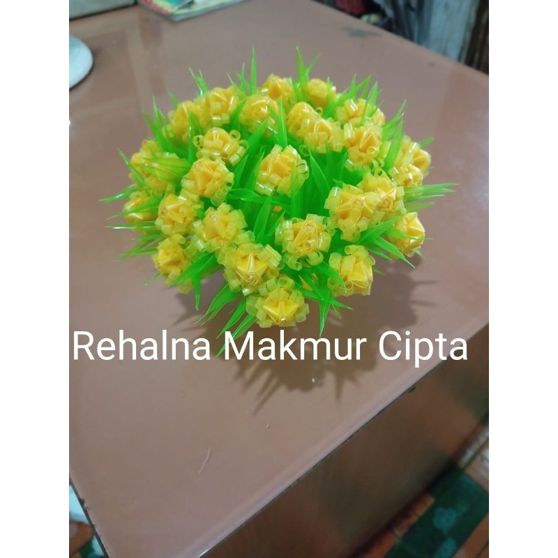 bunga plastik kuning bunga sedotan kuning bunga mawar bunga prakarya